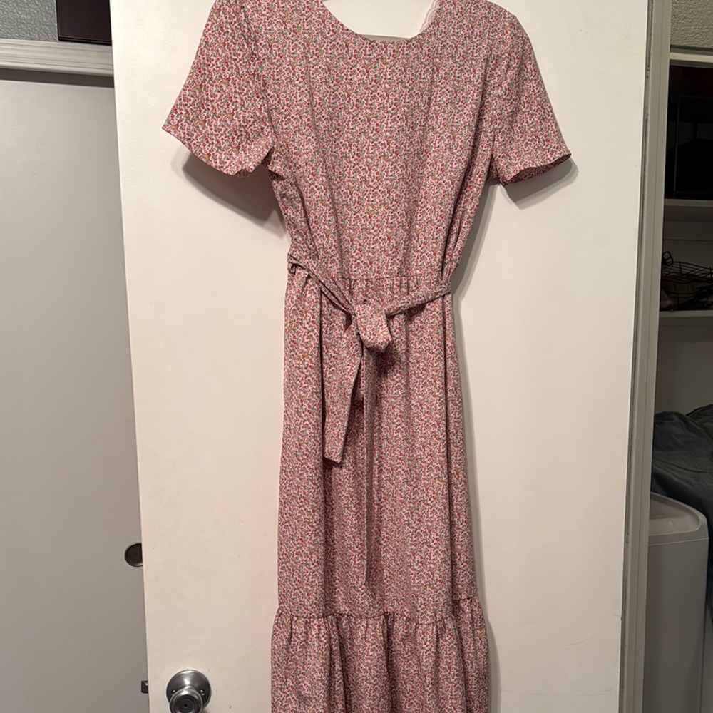 Floral Pink Midi Dress